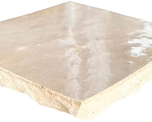 Handgemaakte wandtegel Zellige Alhambra 08 Cafe au Lait 10x10cm glanzend