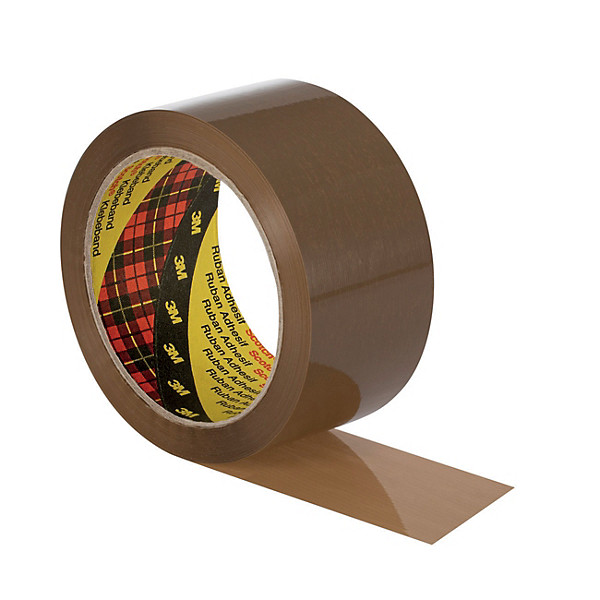 Scotch Ruban adhésif d'emballage polypropylène silencieux 28 microns - 50 mm x 66 m - Havane - lot de 6