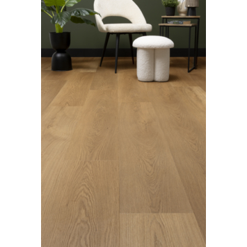 Lundia click PVC Natuur Tone rechte stroken donkerbruin houtlook incl. geïntegreerde ondervloer