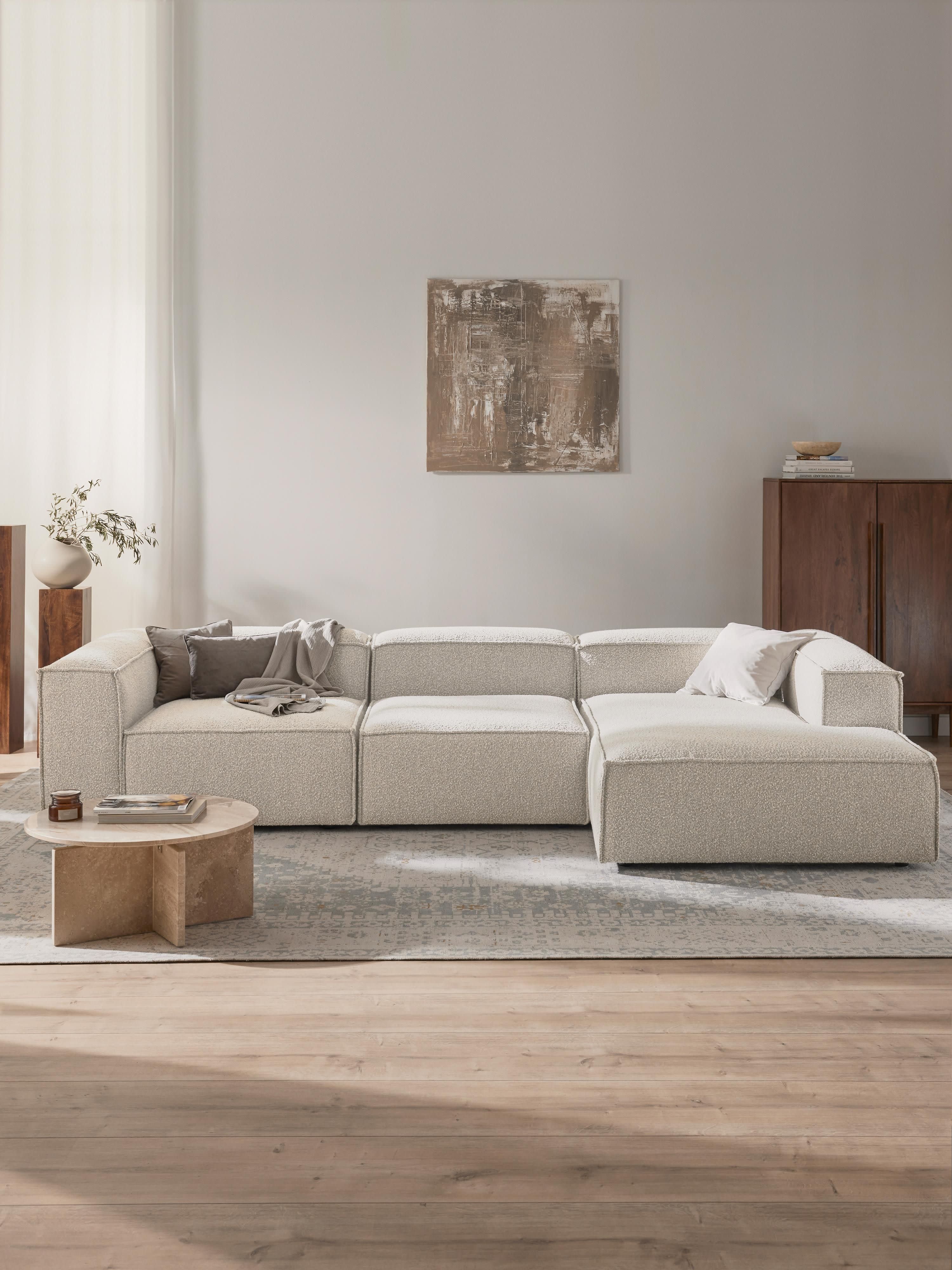 Modulaire bouclé-hoekbank Lennon (4-zits)