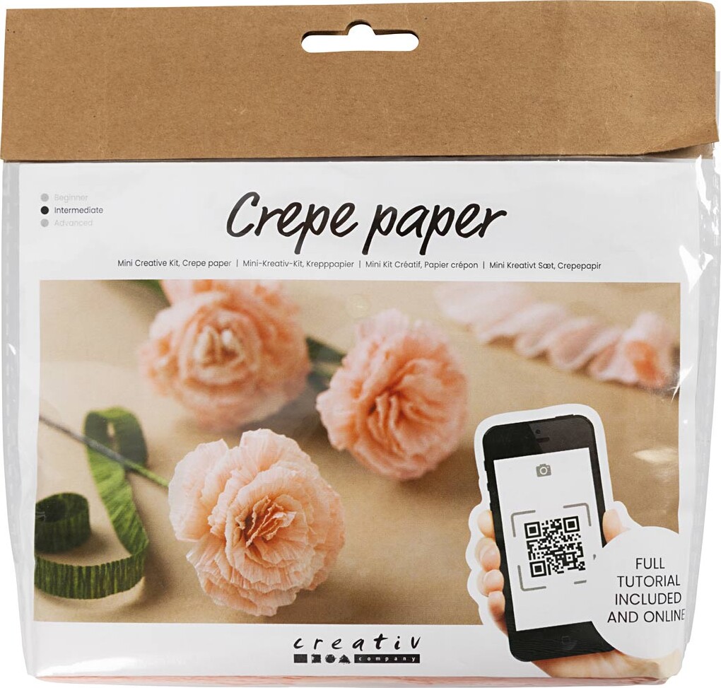 Mini Diy Kit Crepepapir - Nelliker - Stræk/Crepe 180% - 105 G