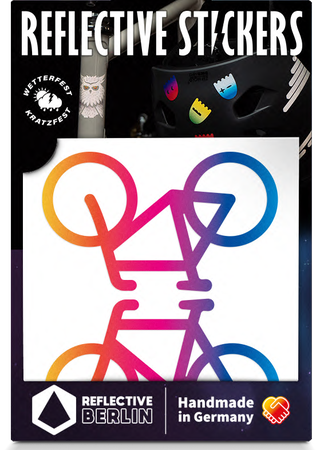 REFLEXSTICKER FAHRRÄDER reflektierende Kleber  rainbow