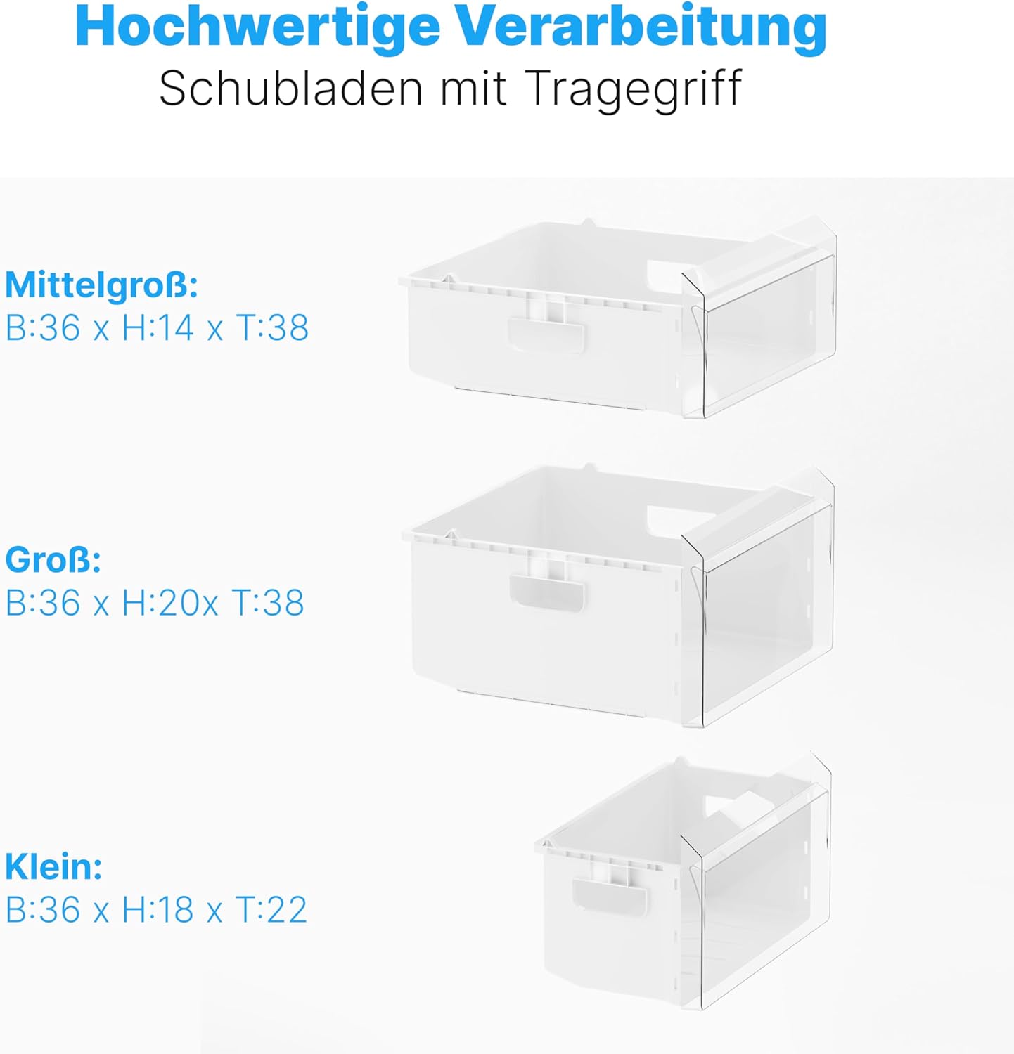 Bomann® Gefrierschrank | 87 L | energieeffizient, leise & klein | ≤ -18 °C, stufenlos regelbar | 3 Schubladen & Eiswürfelschale | 4-Sterne-Gefrierfach, Türanschlag wechselbar | GS 7253 inox