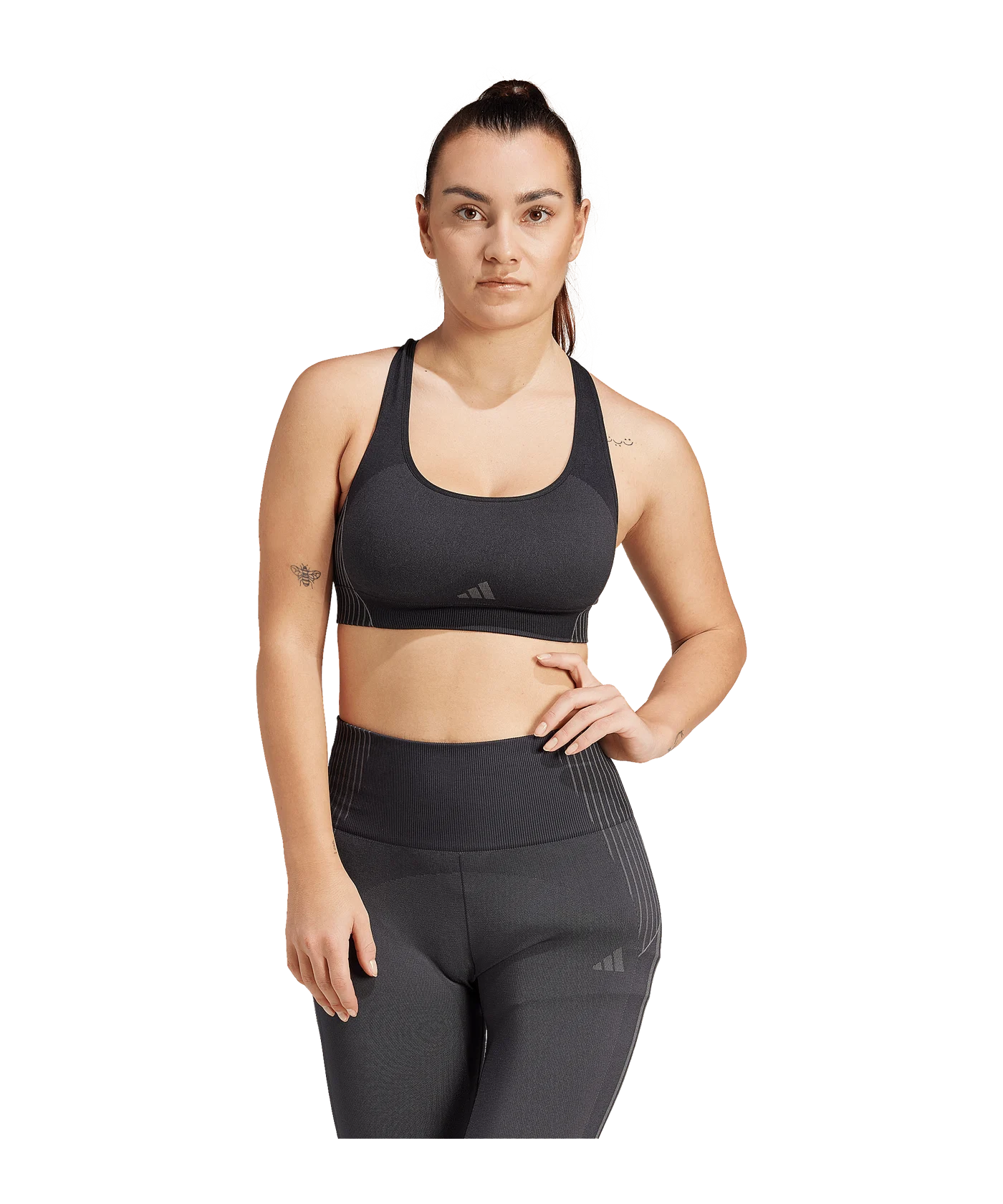 adidas Aeroknit Sport-BH Schwarz