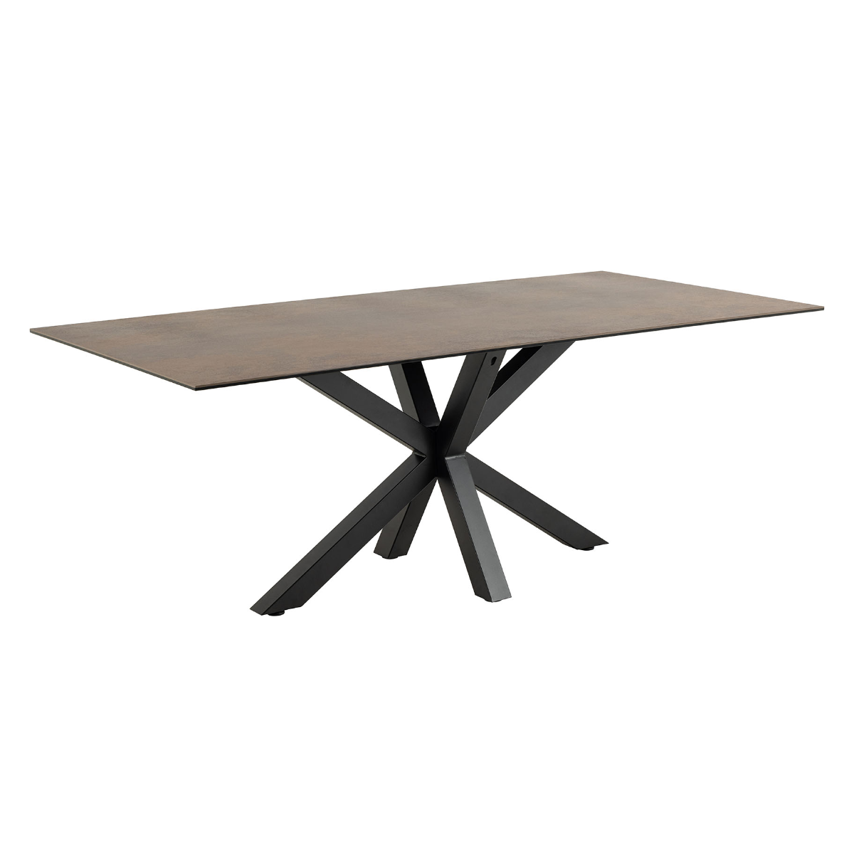 Eettafel Cardiff 200x100 cm bruin keramiek