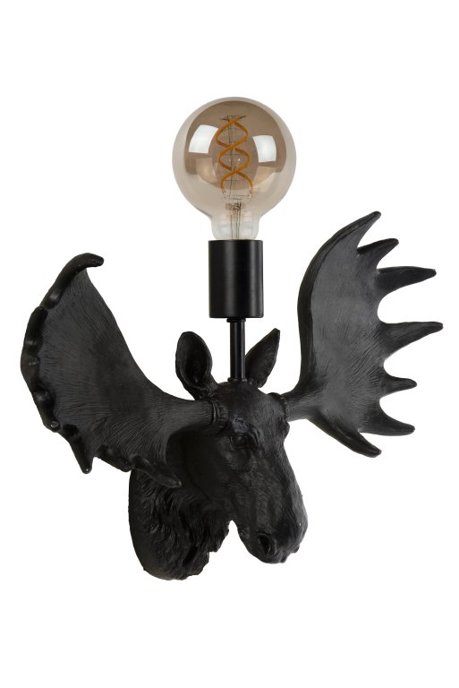 Lucide Moose wandlamp zwart