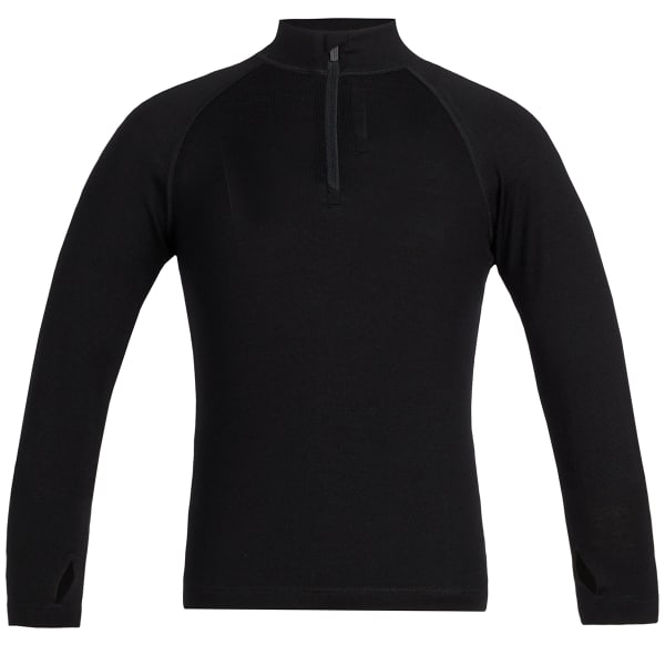 T-shirt thermique ICEBREAKER KIDS 260 TECH LS HALF ZIP BLACK