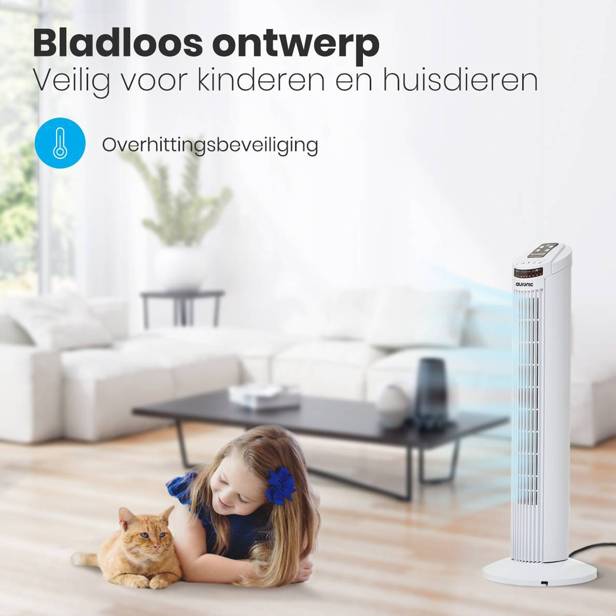 Auronic 74 cm torenventilator - White