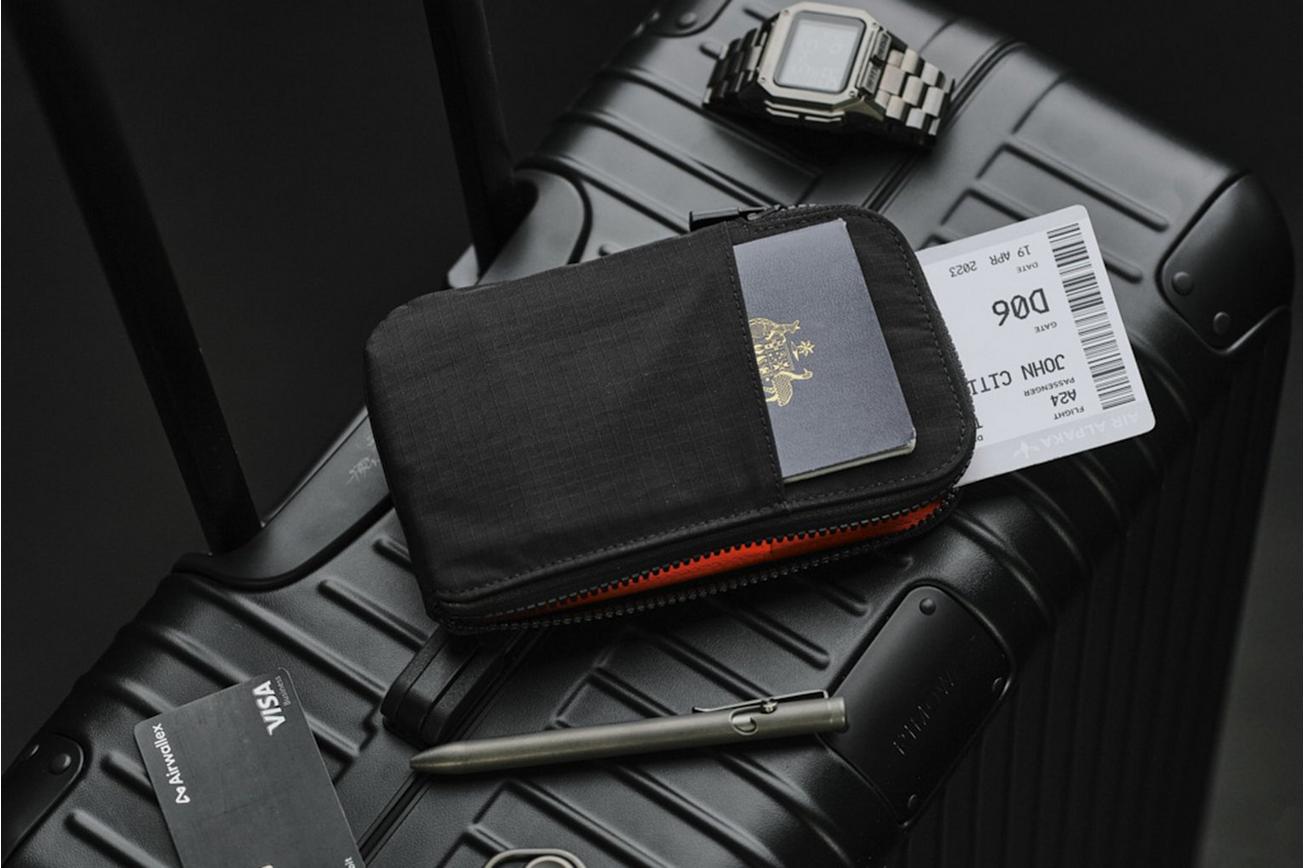 Alpaka Gear Zip Travel Wallet AD010590518 Green, Axoflux 210D, reisportemonnee