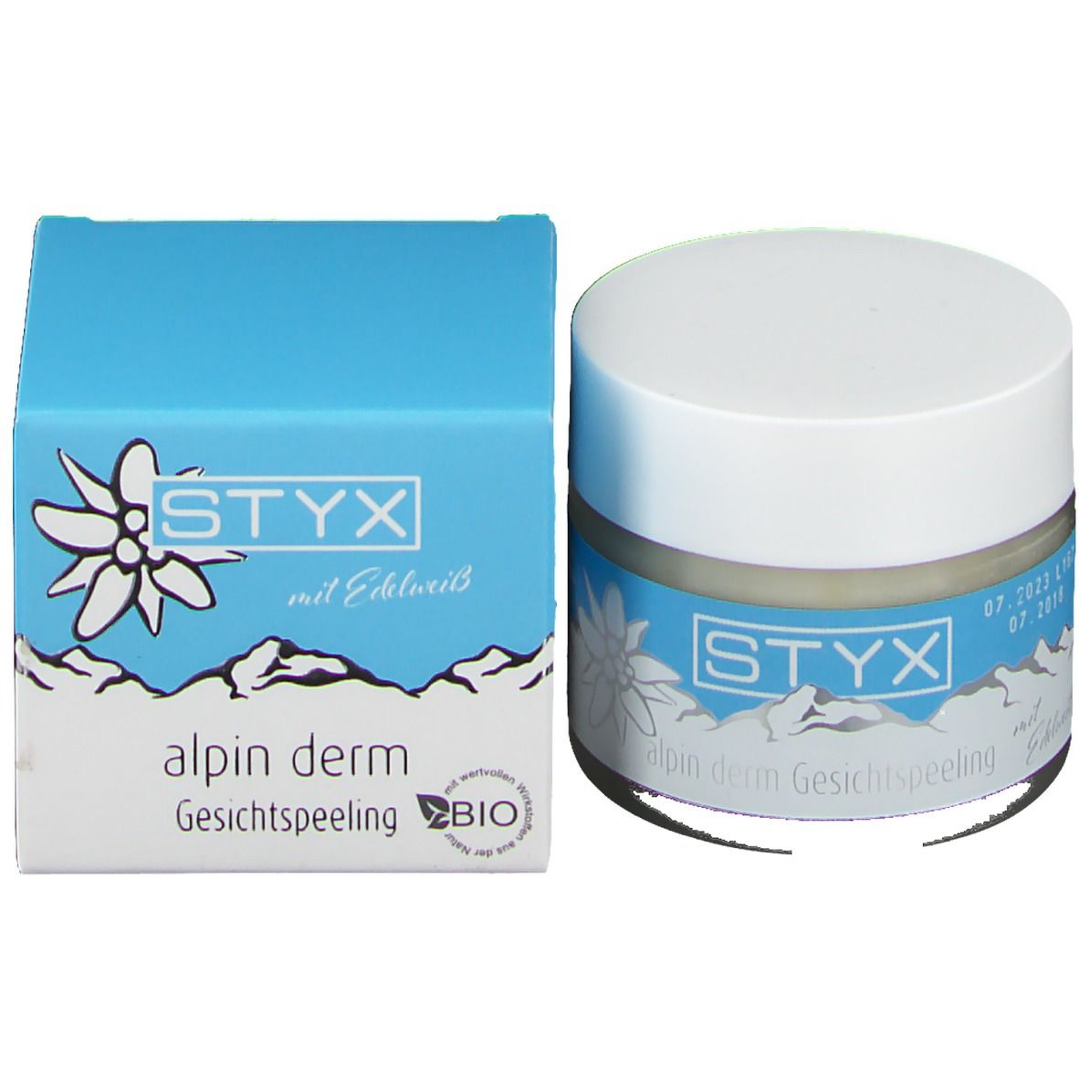 STYX alpin derm Gesichtspeeling mit Edelweiss