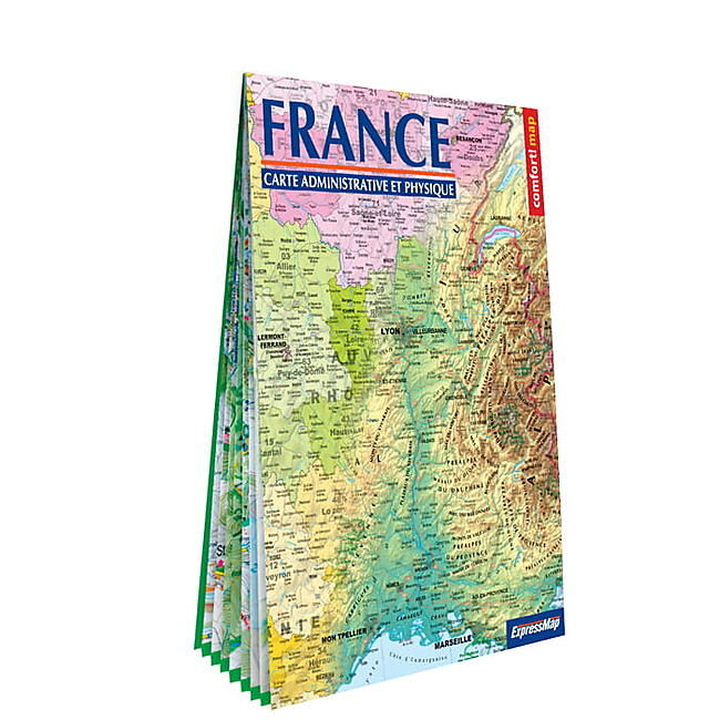 EXPRESSMAP - FRANCE CARTE ADMINISTRATIVE ET PHYSIQUE