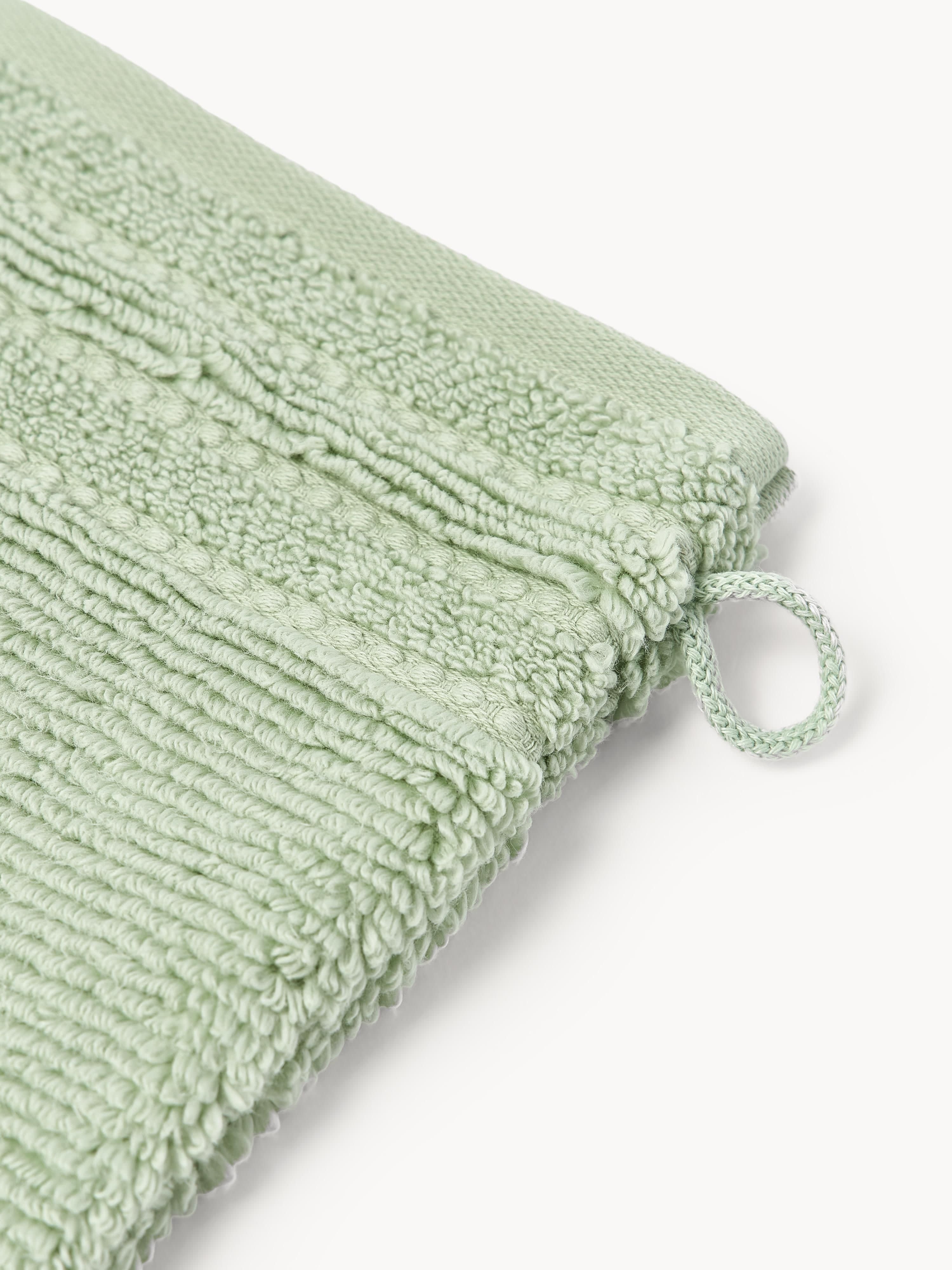 Washandjes Luxe met gestreepte rand, 2 stuks