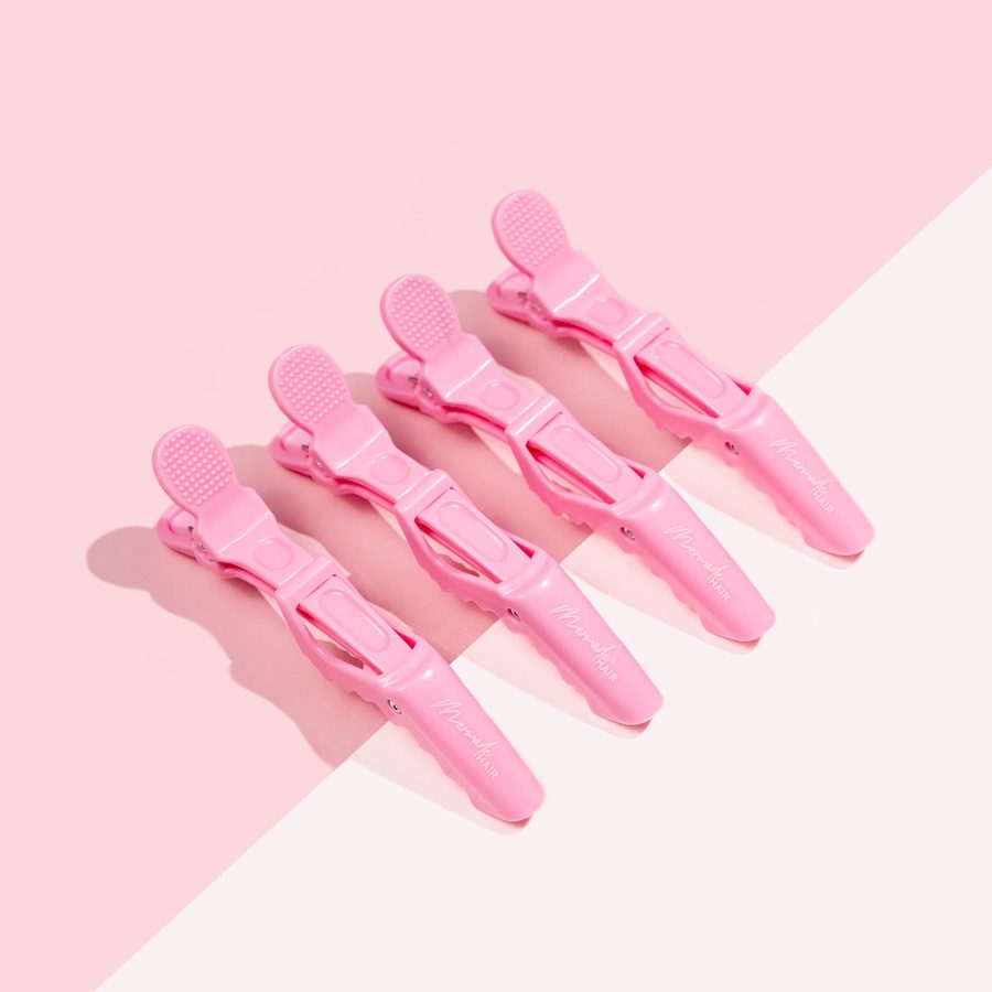 Mermade Hair Grip Clips Pink 4pcs