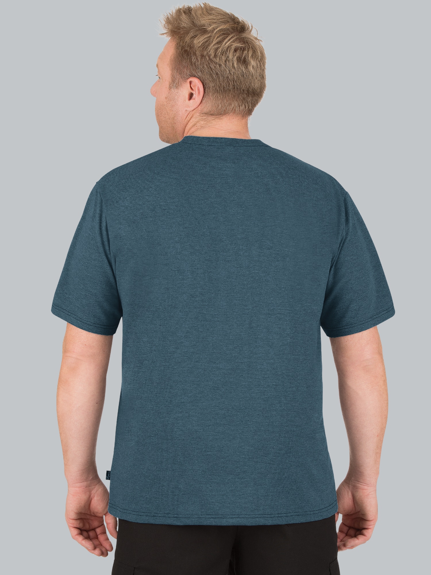 T-Shirt in Piqué-Qualität Jeans-melange