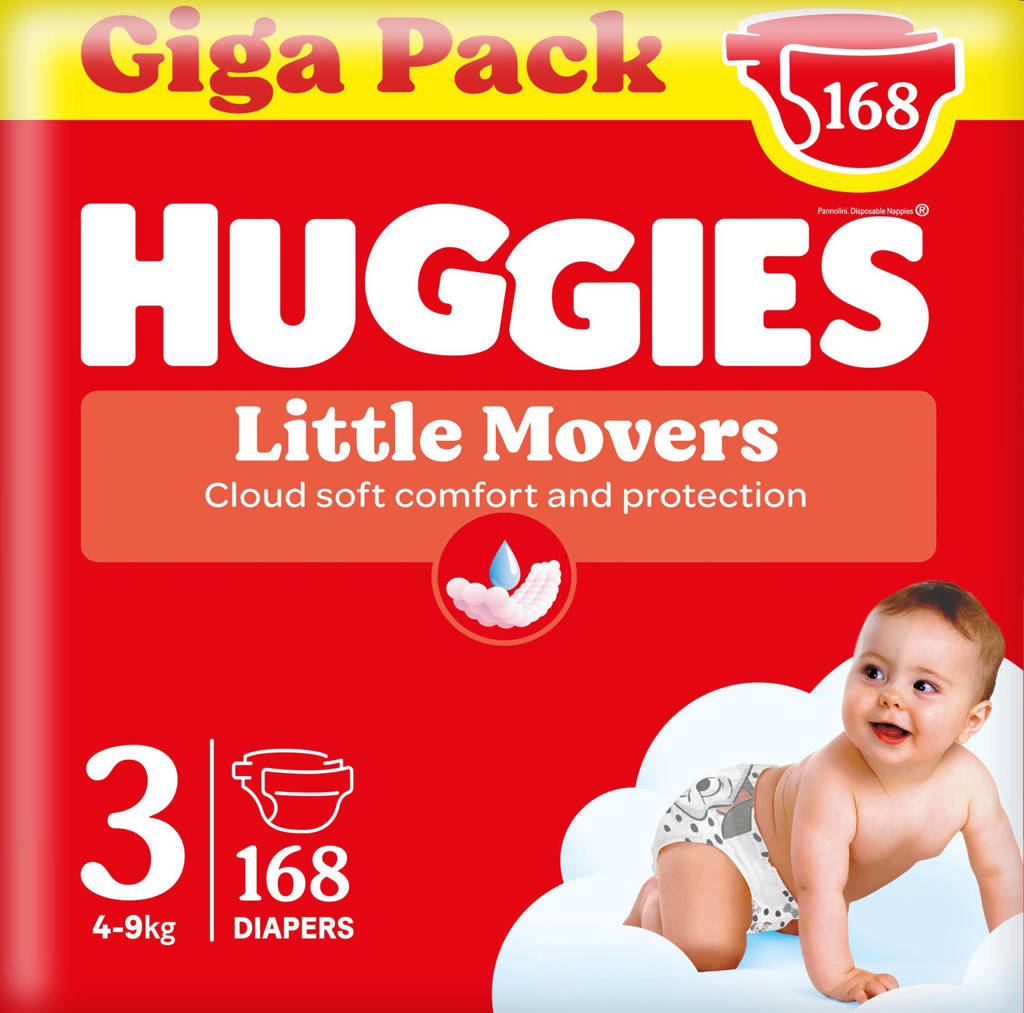 luiers - maat 3 (4 - 9 kg) - 168 stuks