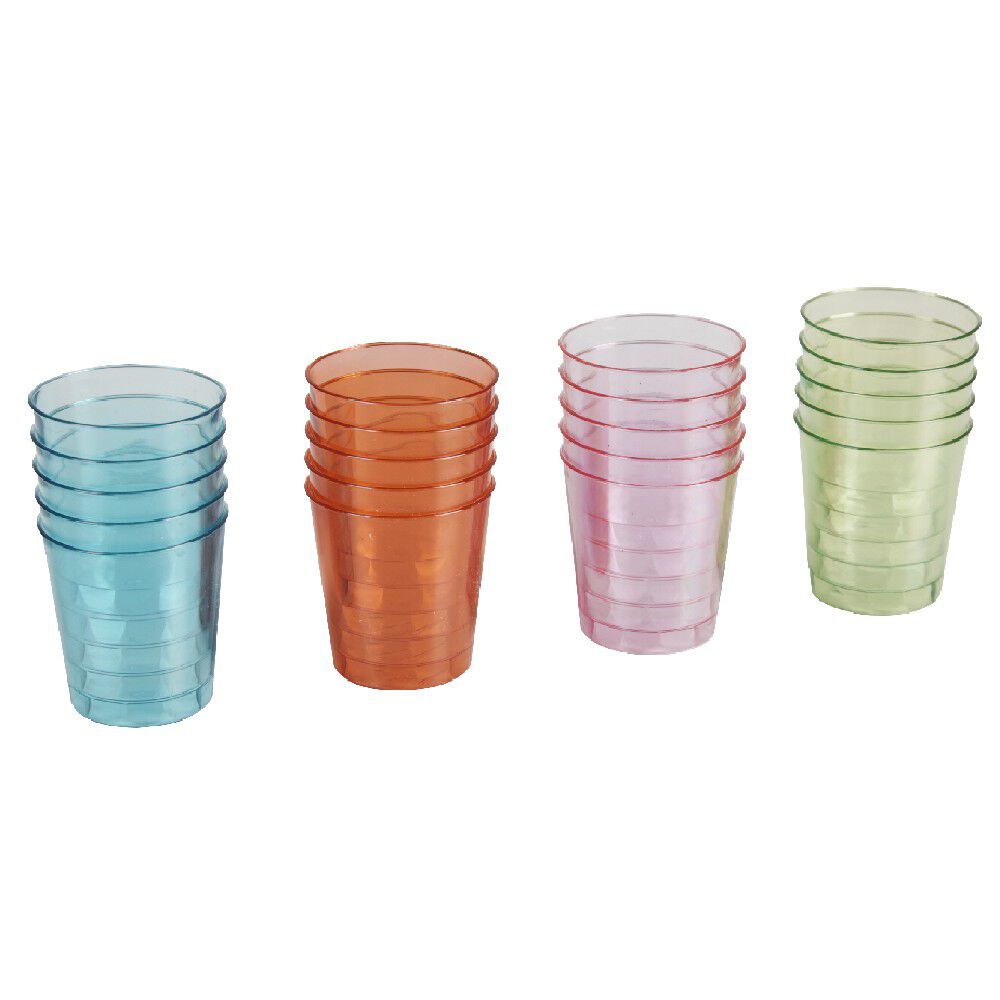 Verre shooter coloré x20