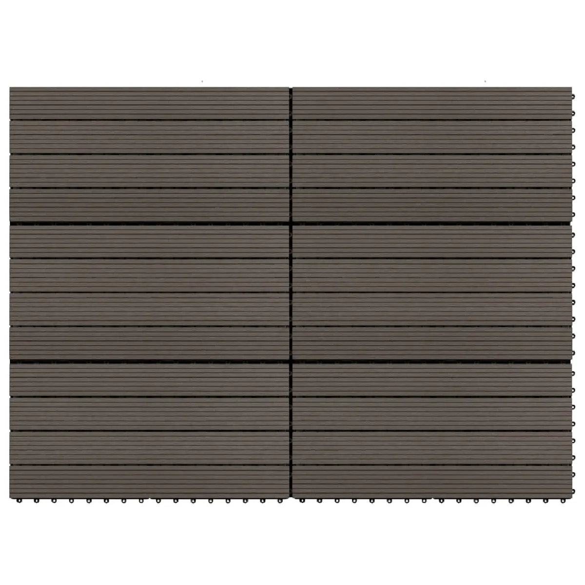 vidaXL Carreaux de terrasse 6 pcs WPC Marron foncé