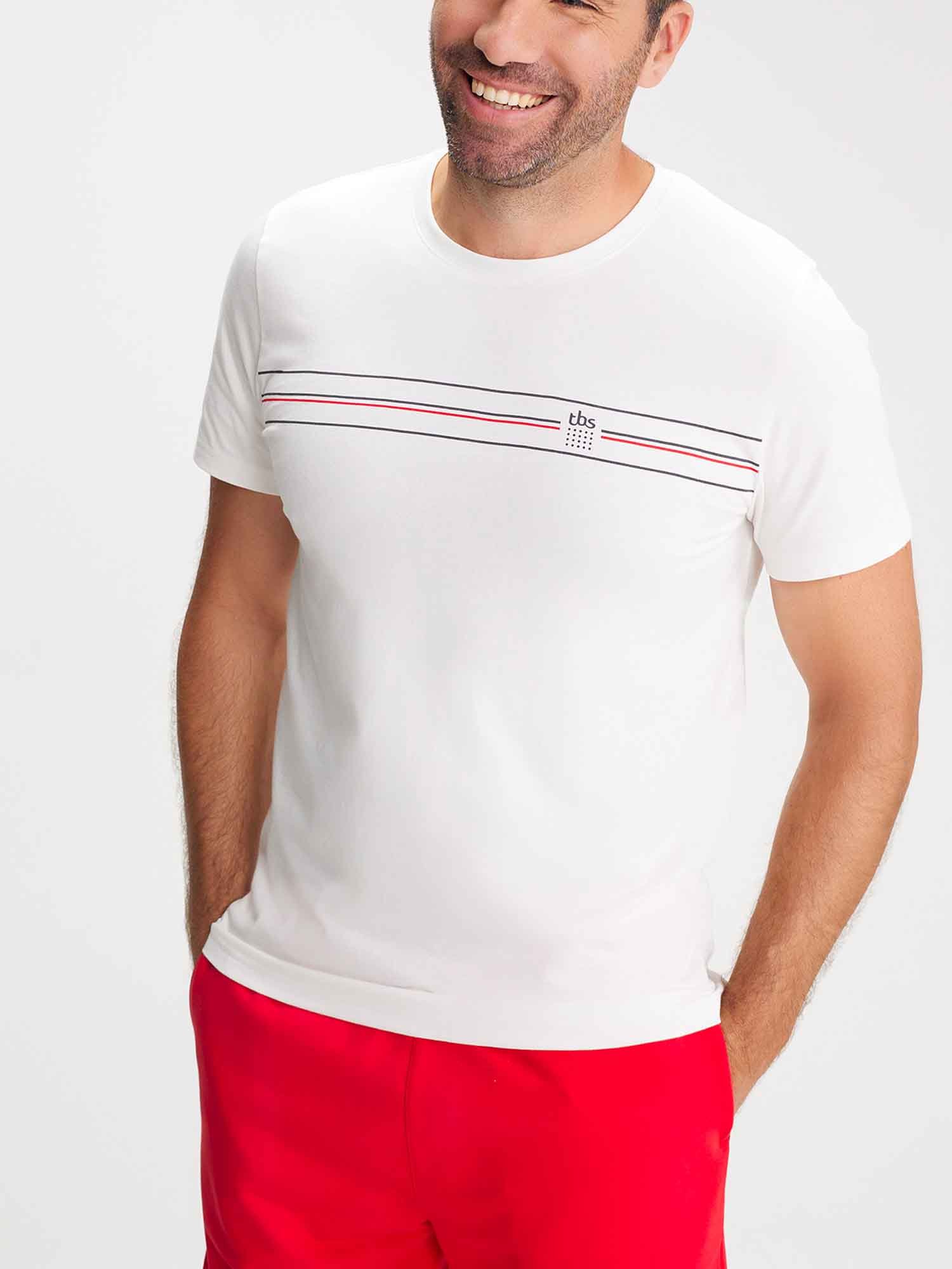 Tee Shirt Homme Manches Courtes Blanc