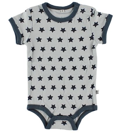 Pippi Baby Bodies k/ä - 4er-Pack - Blau/Hellblau m. Muster