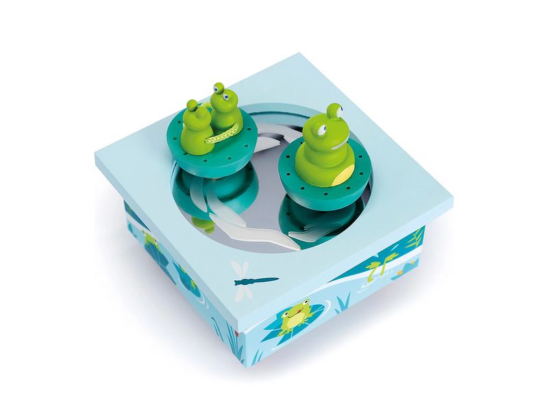 trousselier Spieluhr mit tanzenden Fröschen Magnetische Musikspieldose