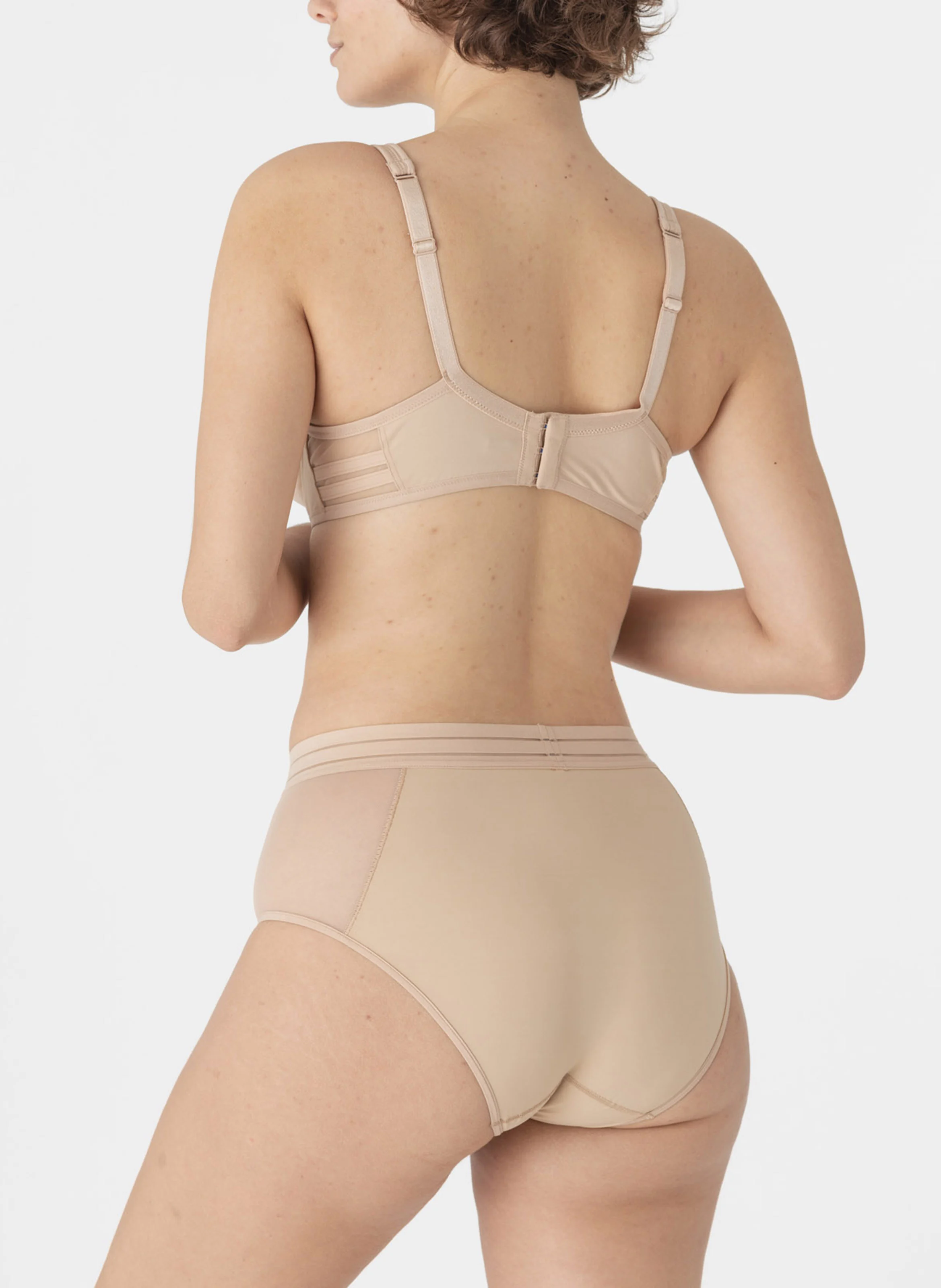 NUFIT - Culotte taille haute en microfibre | Beige