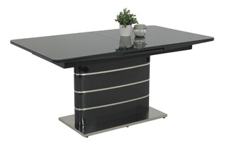 Tisch Sandra Grauglasplatte/Gestell grau 160(200)x76x90 cm