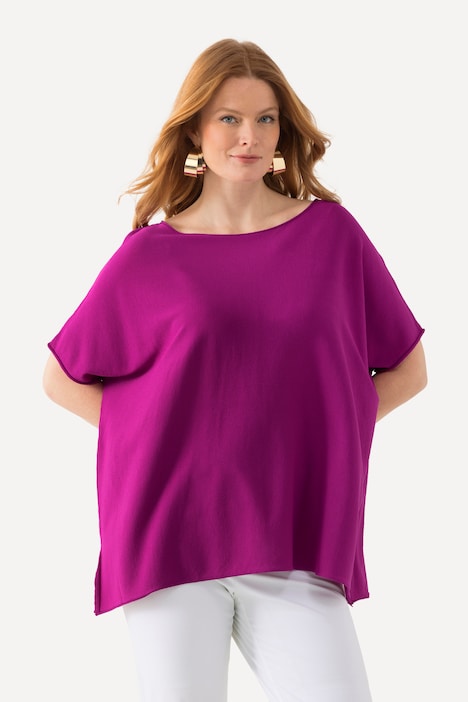 Pullover, Oversized, U-Boot-Ausschnitt, Fledermausarm