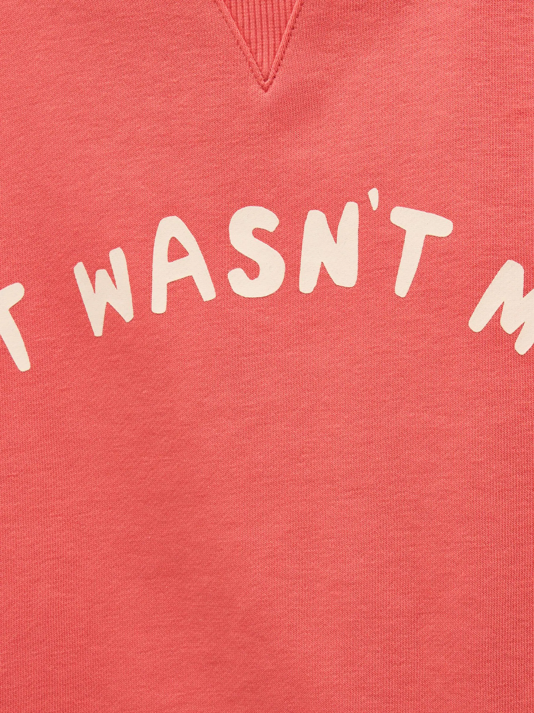 Rood - Joules Sundaze sweatshirt met slogan en ronde hals voor kinderen