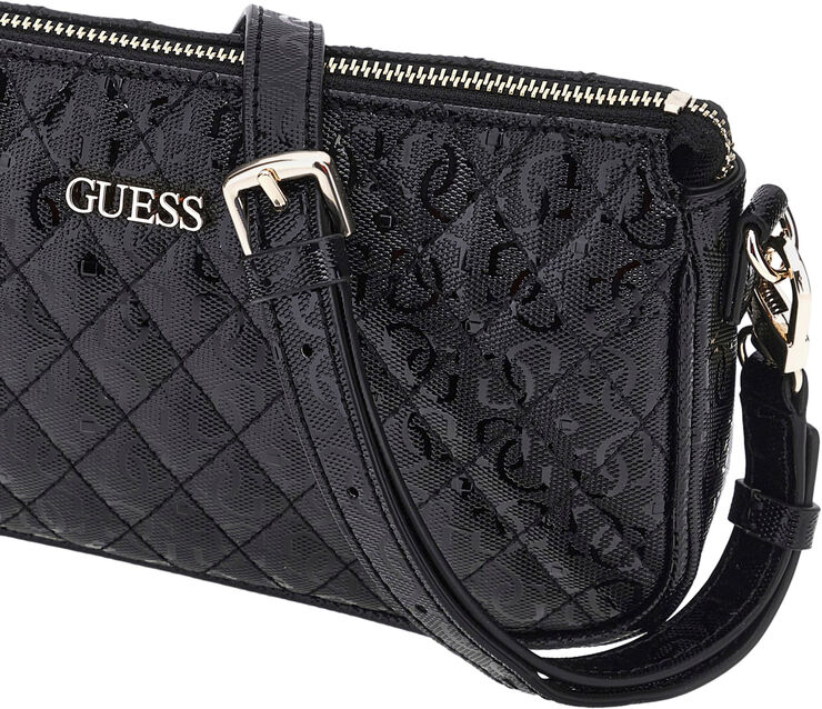 GUESS YARMILLA DBL POUCH CROSSBODY Black