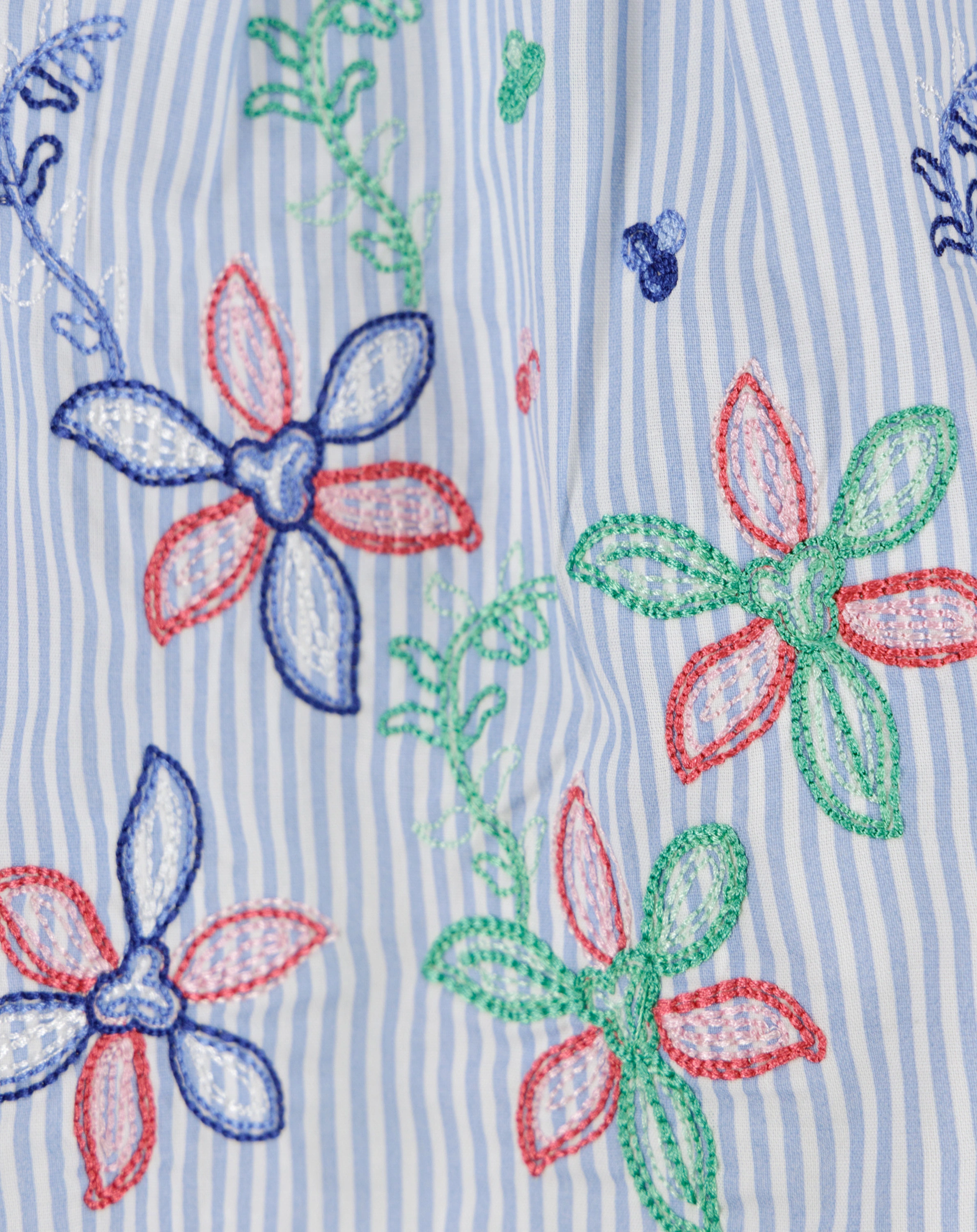 Kleid CLASSY FLOWERS gestreift in air blue