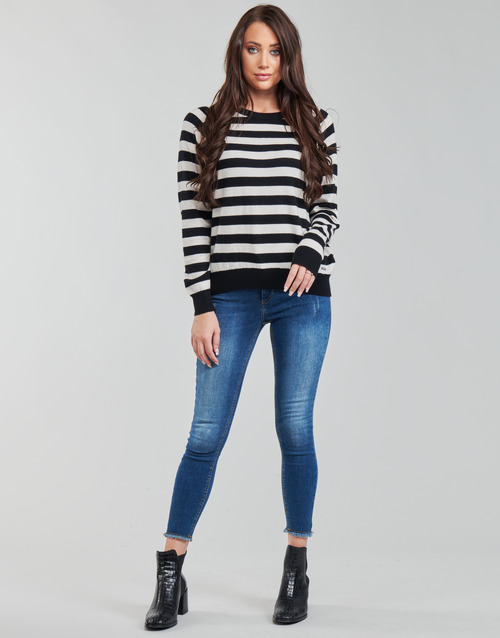 Guess - IRENE RN LS SWTR - Noir / Blanc