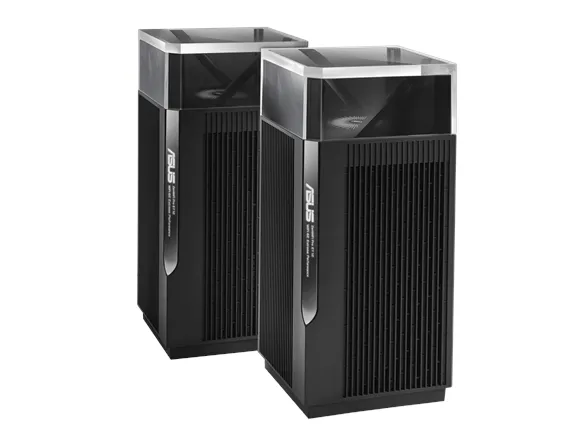 ASUS ZenWiFi Pro ET12 - 2-Pack - Wi-Fi-system (2 routere) - op til 6000 sq.ft - mesh - GigE, 2.5 GigE - Wi-Fi 6E - Multi-Band