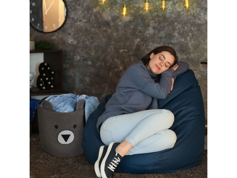 relaxdays Spielzeugkorb Bär Aufbewahrungskorb aus Baumwolle