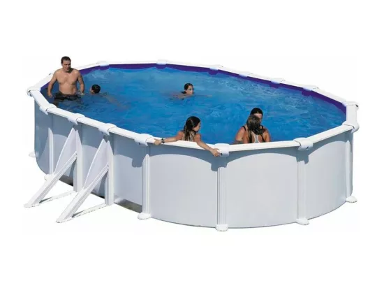 Piscine acier blanc Bora Bora ovale 5,27 x 3,27 x 1,22 m - Gré