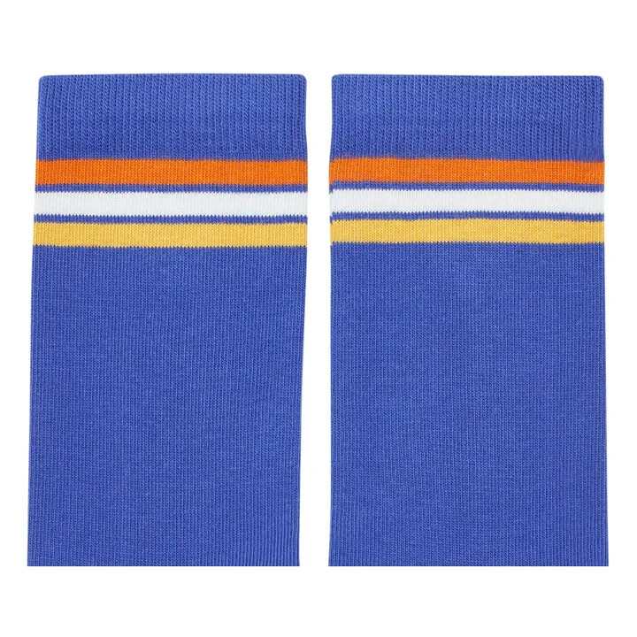 Hundred Pieces Chaussettes Blue Stripes | Blanc