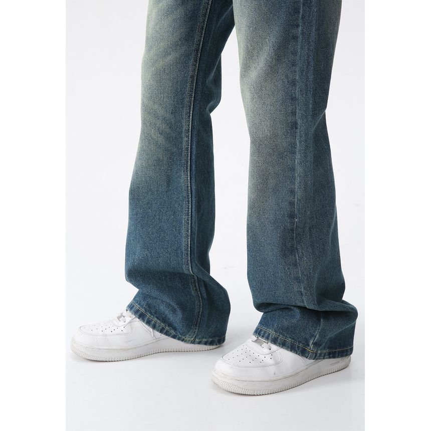 FAERIS - High Waist Washed Boot Cut Jeans