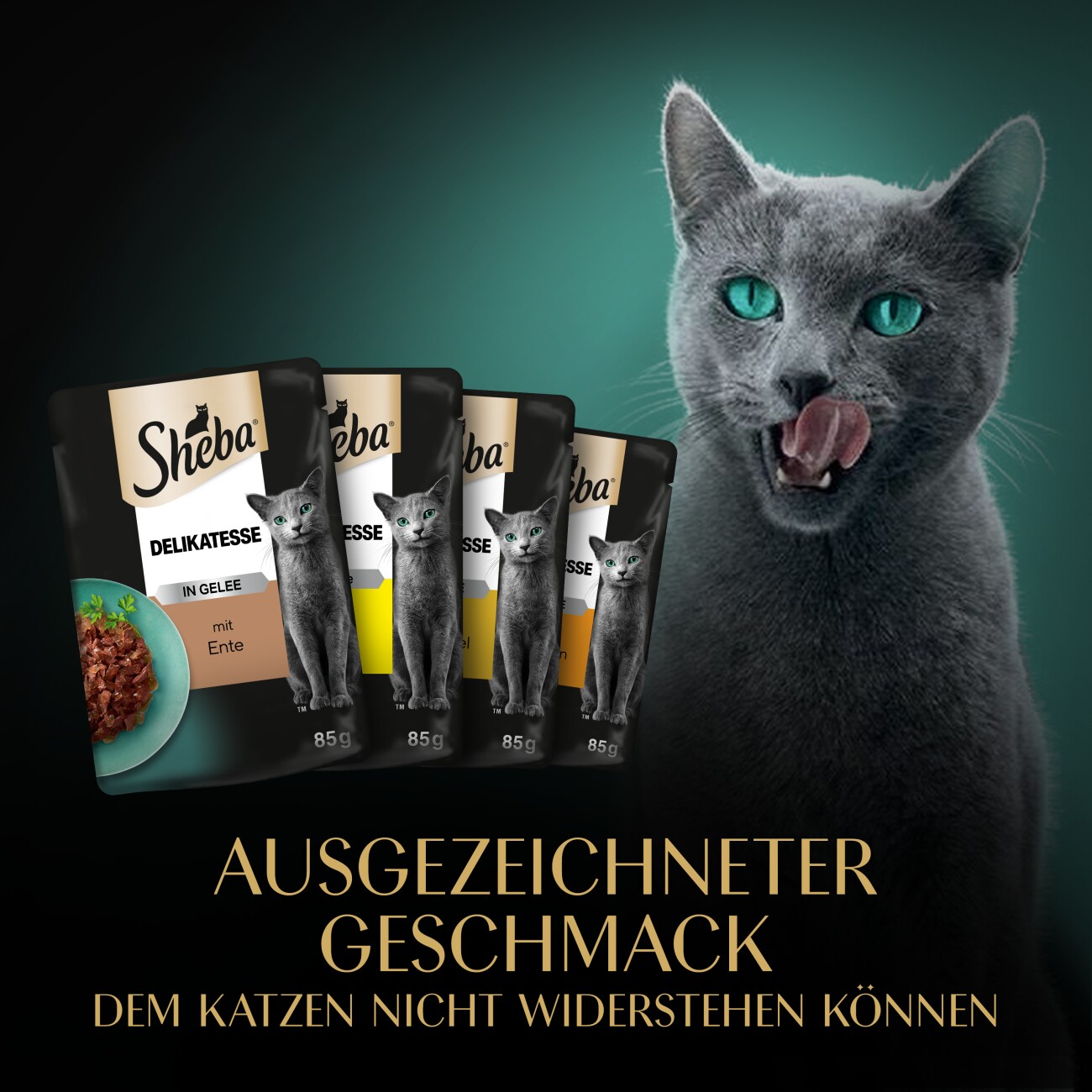 Sheba Multipack Giant-Pack Delikatesse in Gelee Geflügel Variation 80x85 g