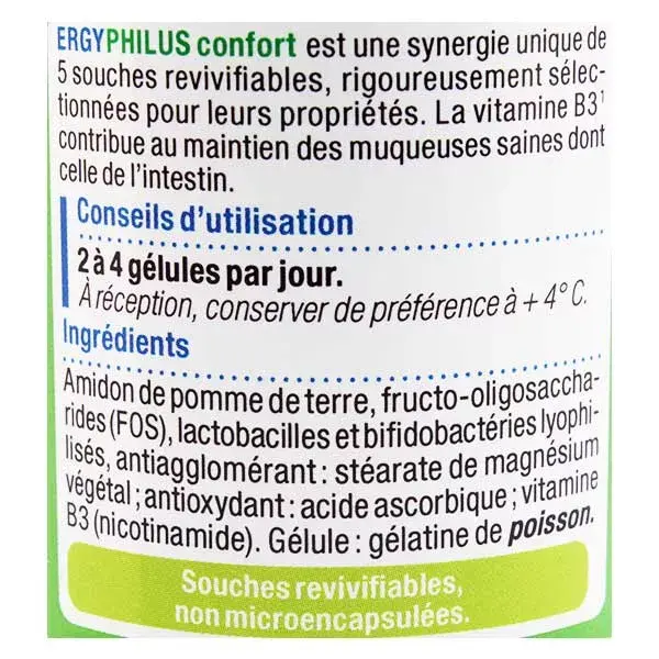 Nutergia Ergyphilus Comfort Probióticos 60 cápsulas
