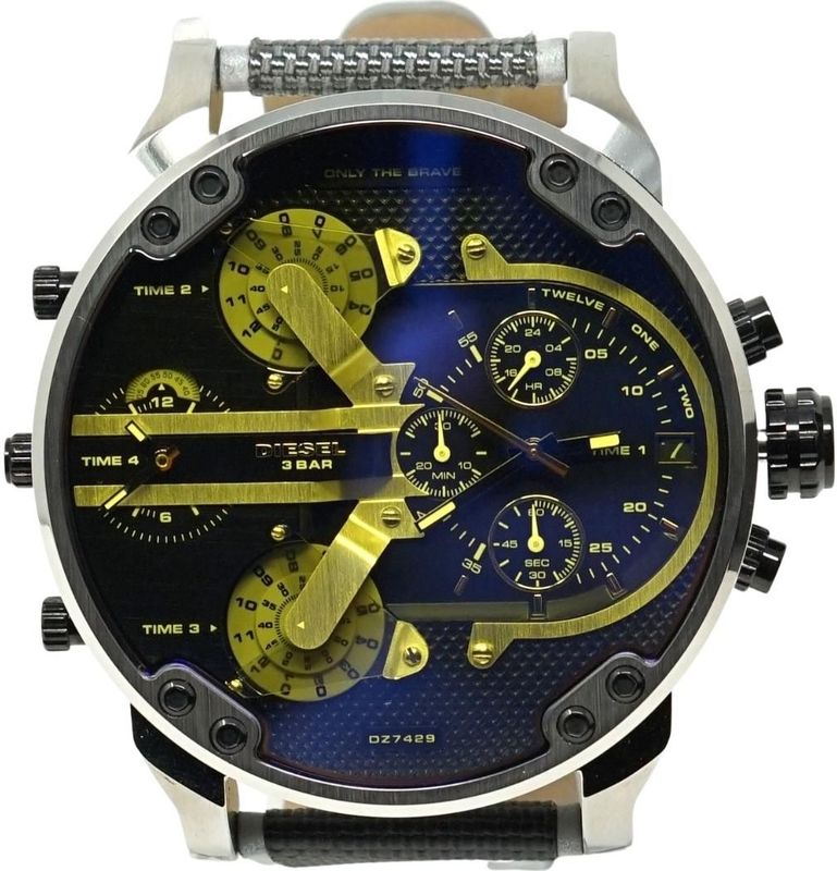 Diesel - Mr. Daddy 2.0 - Heren Horloge - Multi - Quartz - RVS Zilverkleurig