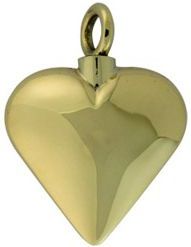 Ashanger hart 19x19mm geelgoud