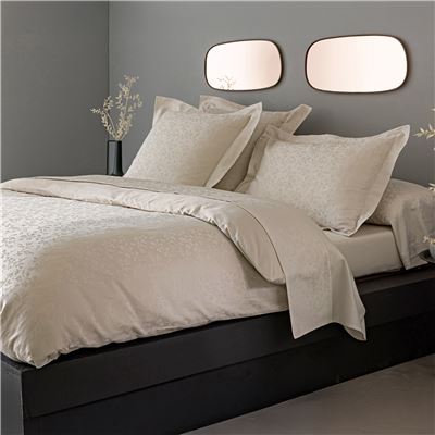 Linge de lit satin de coton motif fleurs