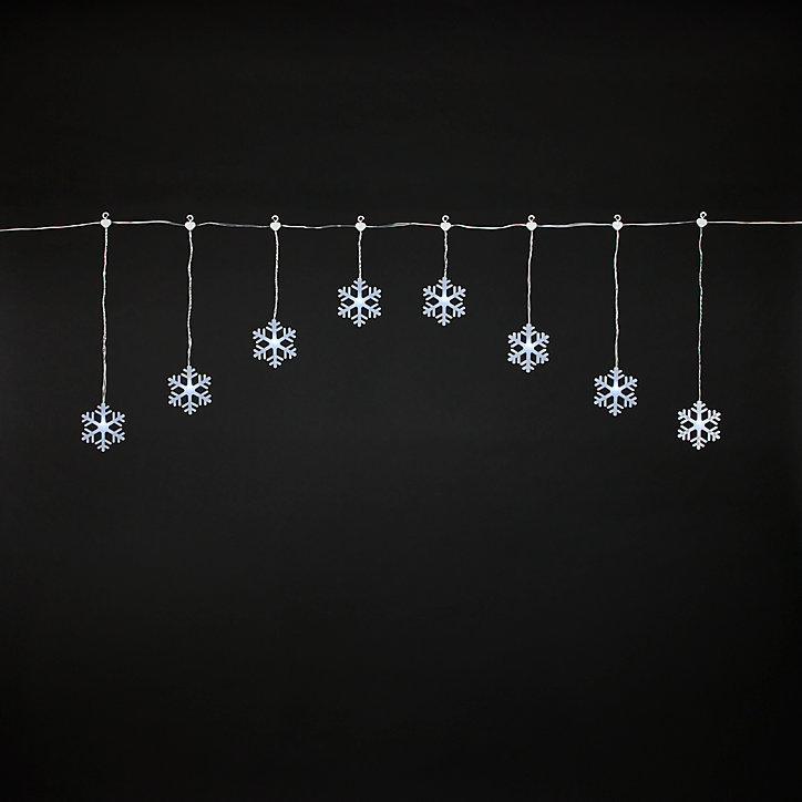 8 lumières Flocon de neige LED blanc glacé