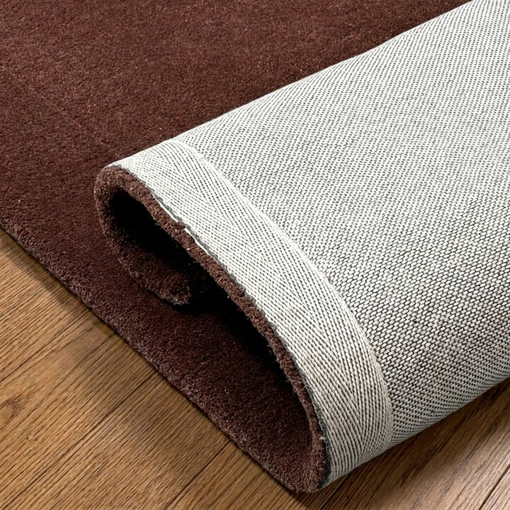 Wollen vloerkleed - Isara Border Donkerbruin
