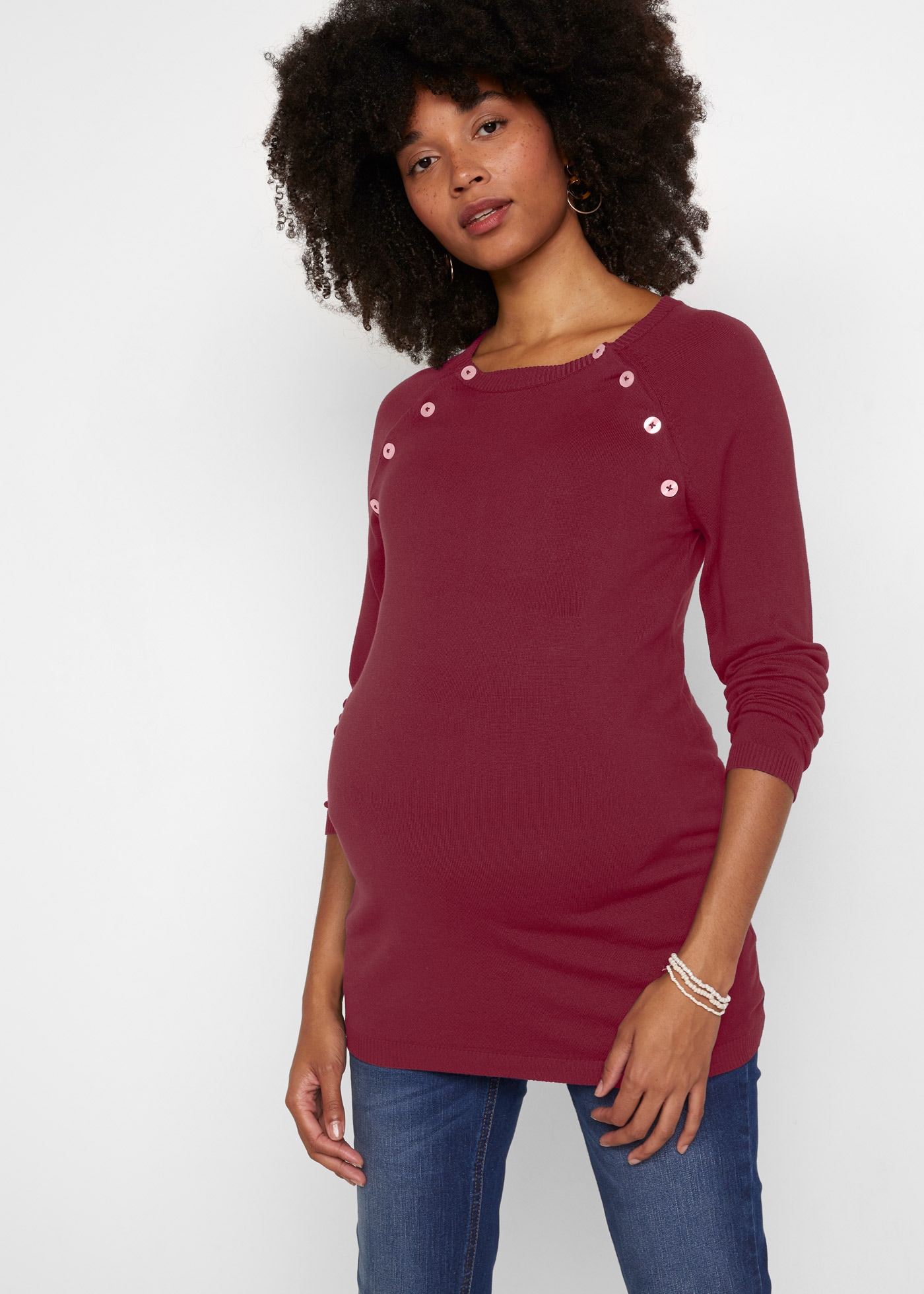 bonprix Stillpullover »2-in-1 Umstands- und Stillpullover aus Feinstrick«, 2-in-1 Umstands- und Stillpullover aus Feinstrick
