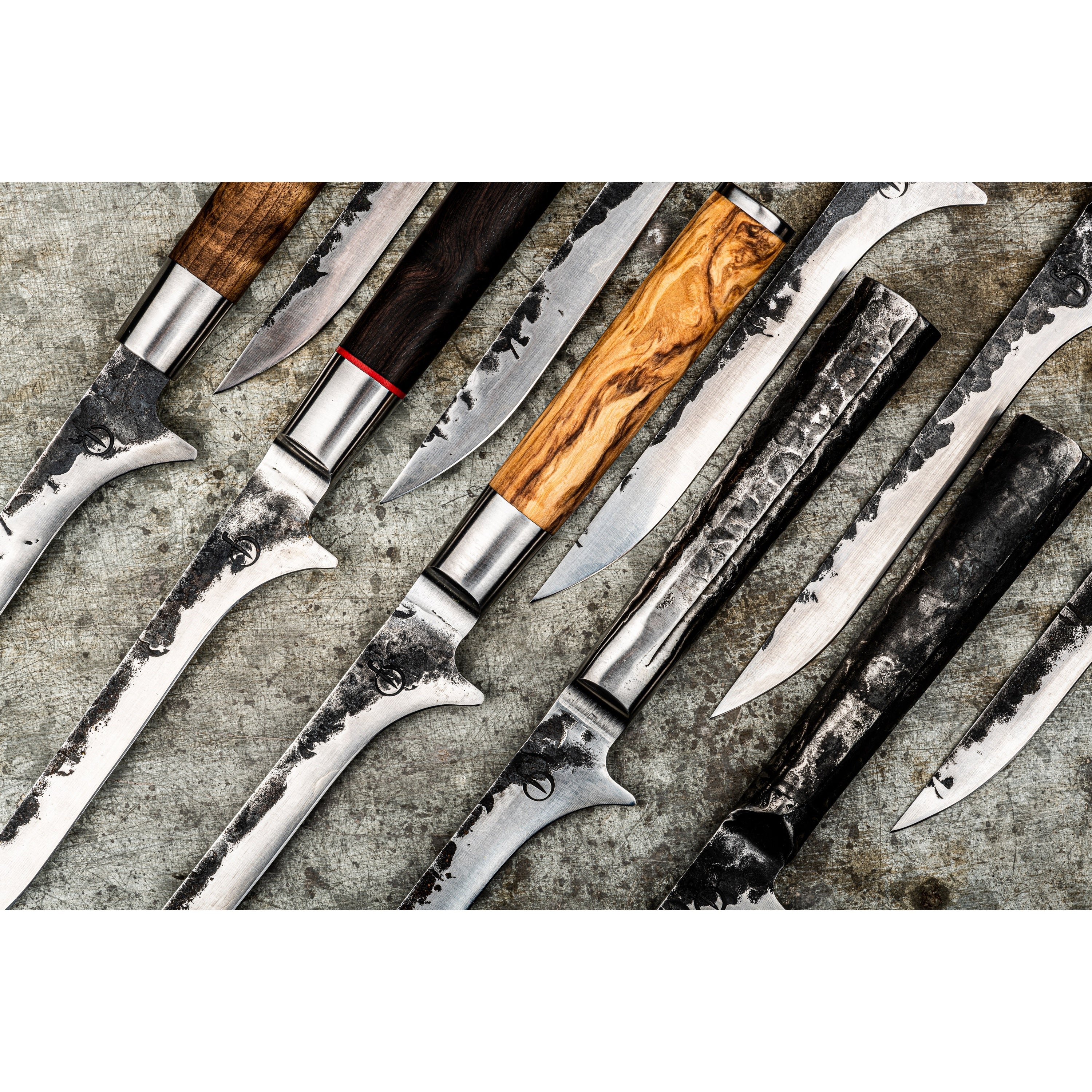 Forged Olive uitbeenmes lemmet lengte 16 cm