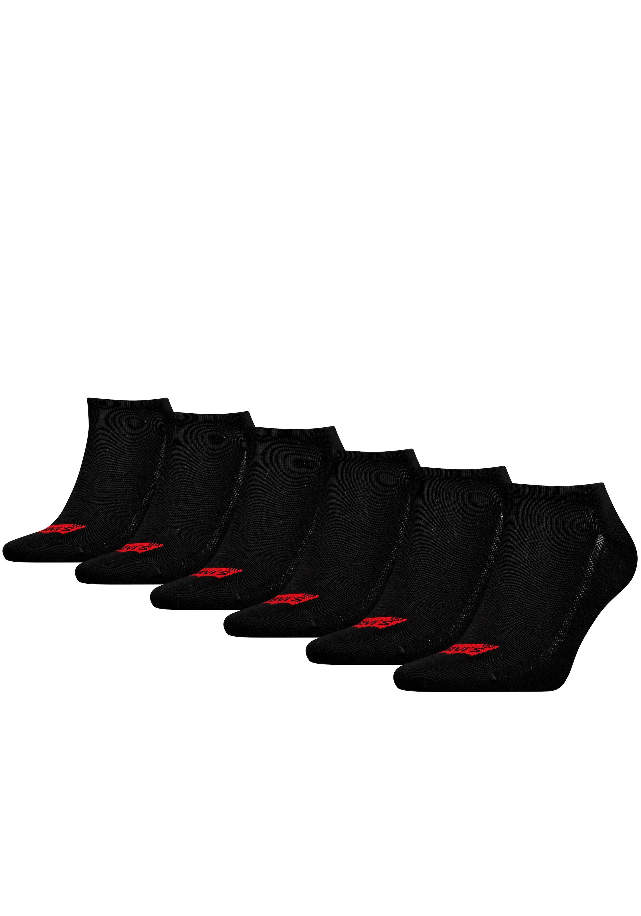 Levi's® Sneakersocken »LEVIS LOW CUT BATWING LOGO 6P ECOM« Packung, 6 Paar, 6 Stk. tlg. mit breitem Logobund