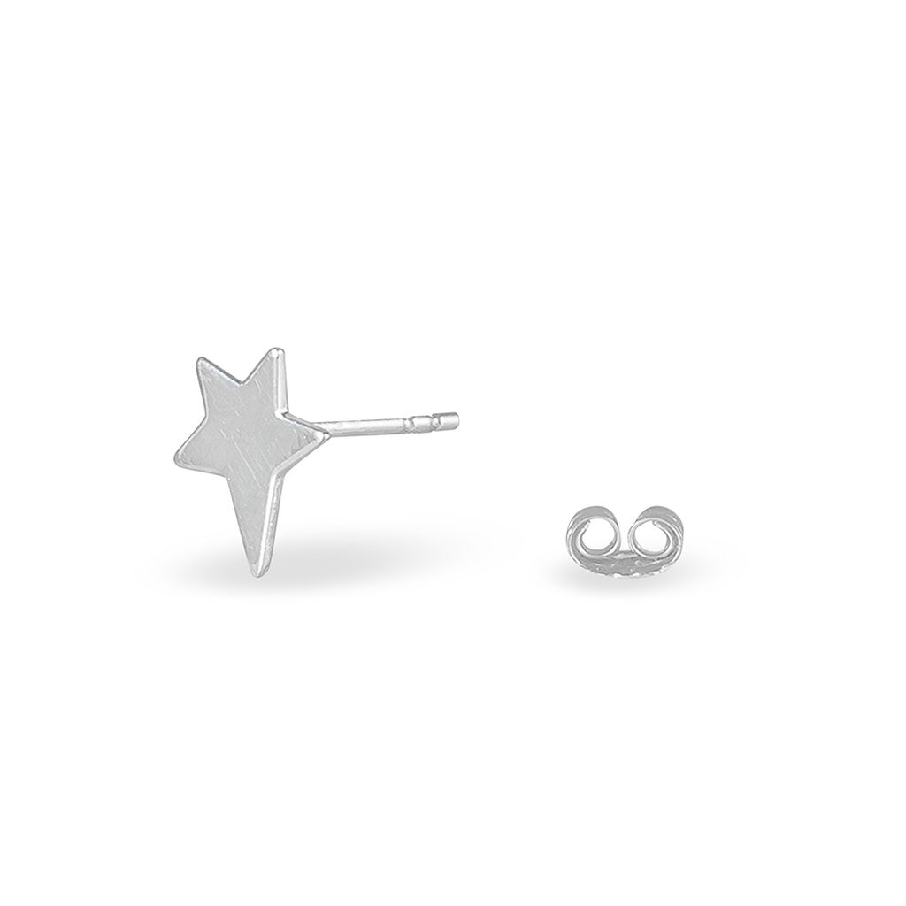 Boucles D'oreilles Puces Eloisa Argent Blanc