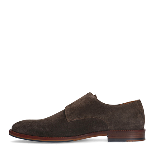 Bruine suède gespschoenen