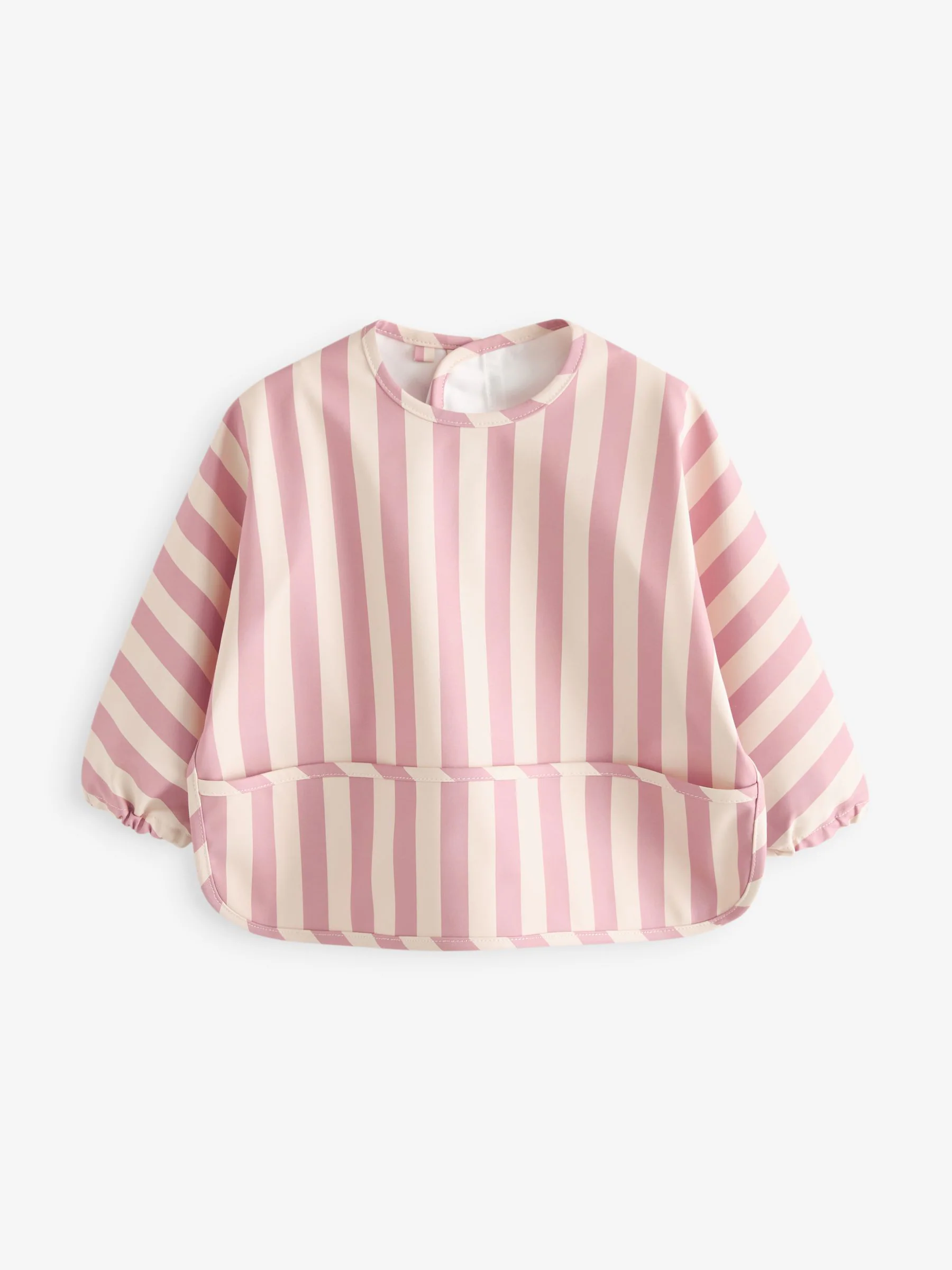Roze - Slabbetje met mouwen voor spenen en voeden