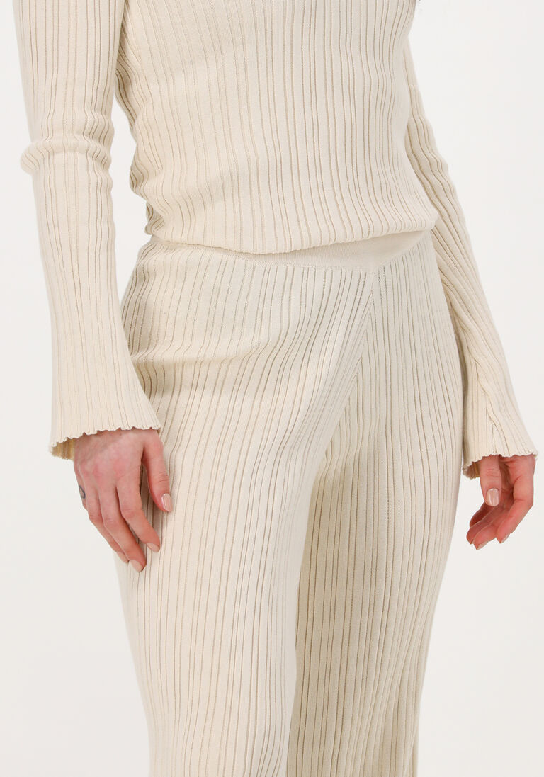 ANOTHER LABEL zand another label flared broek aurelie knitted pants